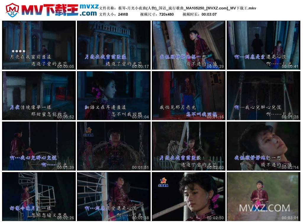 蔡琴-月光小夜曲(人物)_国语_流行歌曲_MA105250